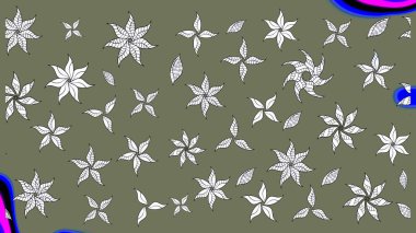 Küçük çiçekte güzel bir çiçek deseni var. Raster deseni. Çiçekli çiçek deseni, suluboya..