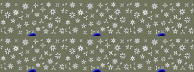 Çiçek yeşili eskiz deseni. Raster çiçek izi. Klasik taslak çizimi.