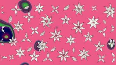 Tekrar eden çiçek arkaplanı, zarif pembe çiçek duvar kağıdı. Çiçek desenli pembe renkler, el yapımı papatyalar, papatyalar..