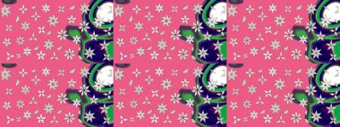 Raster suluboya çiçek deseni, narin çiçekler, pembe çiçekler, tebrik kartı şablonu. Güzel kumaş deseni.