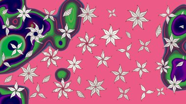 Raster Yumuşak kumaş deseni. Klasik taslak çizimi. Çiçek pembesi çizim deseni. Raster çiçek izi..