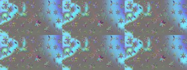 Renkli Bahar Teması eskiz kalıbı. Düz Çiçek Elementleri Tasarımı. Gri renkli çiçekler. Çiçekli çiçek deseni, suluboya. Raster illüstrasyonu.