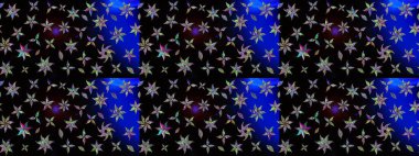 Siyah renklere karalamalar çizilmiş çiçek deseni. Raster illüstrasyonu.