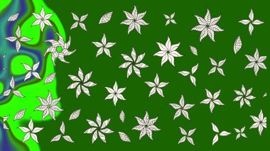 El çizimi Raster çizimi. Parlak elementlerin. Çizim çiçek deseni duvar kağıdı, web sitesi arkaplanı, paket kağıdı, davetiye, broşür, pankart veya web sitesi için kullanılabilir.