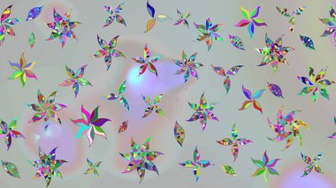 Raster deseni. Botanik çizim kalıbı. Organik elementler. Suluboya etkisi.