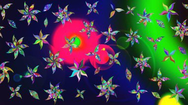 Çiçekli karalama şeklinde Raster çiçek deseni. Gri renkli çiçekler. Yumuşak, yaz çiçekli arka plan.