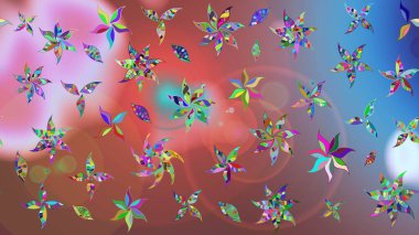 Raster Şirin kumaş deseni. Eskiz klasiği. Renkli Bahar Teması eskiz kalıbı. Düz Çiçek Elementleri Tasarımı.