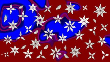 Renkli Bahar Teması eskiz kalıbı. Çocuk stili. Düz Çiçek Elementleri Tasarımı. Çiçekli çizim raster arkaplanı.