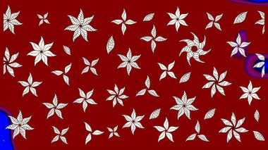 Raster illüstrasyonu. Kırmızı renklerde. Taslak dekoratif arka plan, çiçek mandala. Çiçek..