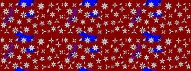 Çiçekli çiçek deseni, suluboya. Kırmızı renkte çiçekler. Renkli Bahar Teması eskiz kalıbı. Düz Çiçek Elementleri Tasarımı. Raster illüstrasyonu.