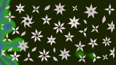 Raster illüstrasyonu. Gri renklerde. Güzel kumaş deseni. Raster illüstrasyonunda çiçek deseni çizimi.