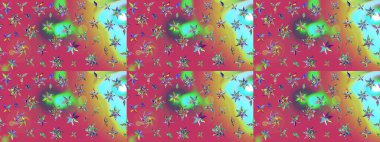 Pembe renkli güzel bir tekstil. Suluboya çiçekli çiçek deseni. Raster illüstrasyonu.