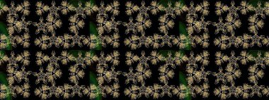 Kar tanelerinin soyut arkaplanlı Noel şablonu. Siyah, kahverengi ve gri kar taneleri. Raster illüstrasyonu. Renkler. Noel ve Yeni Yıl moda baskıları için tatil tasarımı.