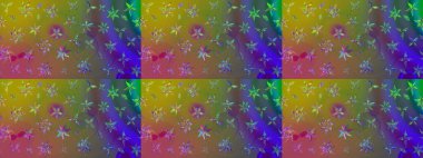 Raster. Zarif, parlak ve yeşil çiçek desenli bir taslak. Sabıka baskıları, bebek kıyafetleri, duvar kâğıtları, paket kutuları vb..