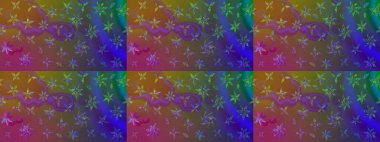 Yumuşak, yaz çiçekli arka plan. Çiçekli karalama şeklinde Raster çiçek deseni. Kahverengi renkte çiçekler.