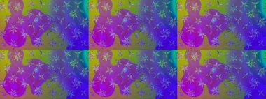 Modern çiçek arkaplanı. Halk tarzı. Moda baskıları için zarif bir şablon. Parlak renkli çiçekleri ve mor renkli yaprakları olan harika bir çiçek deseni..