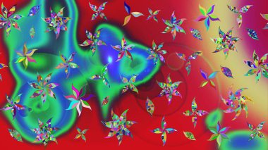 Kırmızı renkte çiçekler. Küçük çiçekte sevimli çiçek deseni var..