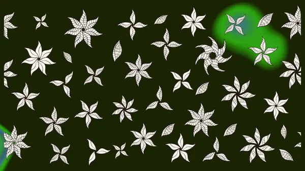 Raster illüstrasyonu. Gri renkli çiçekler. Çizim çiçek deseni duvar kağıdı için kullanılabilir.