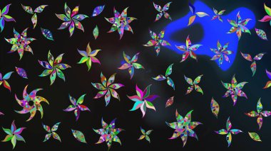 Üst manzara, yumuşak stil. Çiçek kompozisyonu, el boyası, hassas şablon. Gri renkli manzaralı çiçek deseni. Sevgililer günü ve tebrik kartı konsepti için şık bir davet.