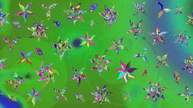 Tekstil, kumaş, kapaklar, duvar kağıtları, baskı, naylon, koleksiyon defteri, örgü, dekupaj için güzel bir eskiz. Oldukça eski bir besin torbası deseni, küçük yeşil renkte, çiçekler. Millefleurlar.