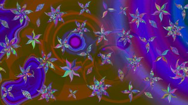 Suluboya etkisi. Organik elementler. Botanik çizim kalıbı. Raster deseni.