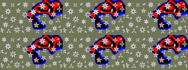 El yapımı çiçek ve bitki koleksiyonu. Raster illüstrasyonu. Eskiz stili yeşil renkler. Şirin karalamalı çiçek desenli çizim. Raster illüstrasyonu.