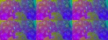 Taslak desenli, modaya uygun kumaş deseni. Renkli Bahar Teması eskiz kalıbı. Raster illüstrasyonu. Şirin çiçek elementleri. Düz Çiçek Elementleri Tasarımı.