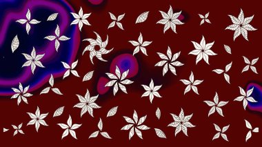 El çizimi Raster çizimi. Çizim çiçek deseni duvar kağıdı, web sitesi arka planı, ambalaj kağıdı, davetiye, broşür, afiş veya web sitesi için kullanılabilir. Parlak elementlerin.