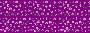 Tropik çiçek desenleri. Mor renkli çiçekler. Raster illüstrasyonu.