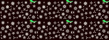 Soyut çiçek çizim kalıbı arka planı. Raster deseni. Raster illüstrasyonu. Siyah renklerde. Küçük çiçekte sevimli çiçek deseni var..