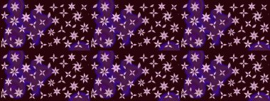 Kahverengi renkte çok kahverengi, zarif küçük çiçekler ve komik böcekler, raster desen, illüstrasyon.