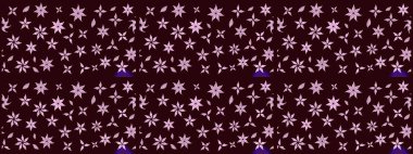 Raster Illustrasyon 'daki Çiçek Deseni' nin son moda çizimi. Düz Çiçek Elementleri Tasarımı. Renkli Yaz Temalı eskiz kalıbı. Güzel kumaş deseni.