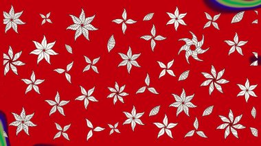 Raster illüstrasyonu. Renkli Bahar Teması eskiz kalıbı. Chichi 'nin kumaş kalıbını çiz. Çiçek deseni. Düz Çiçek Elementleri Tasarımı.