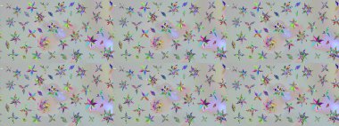 Sabıka fotoğraflarında, bebek kıyafetlerinde, duvar kâğıtlarında, paket kutularında falan kullanılabilir. Zarif, parlak ve gri çiçek desenli tasarım. Raster..