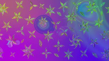 Kumaş desenli papatya çiçeği detayı. Mor renkte çiçekler.