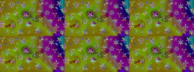 Şirin çiçek elementleri. Taslak desenli, modaya uygun kumaş deseni. Renkli Bahar Teması eskiz kalıbı. Düz Çiçek Elementleri Tasarımı. Raster illüstrasyonu.