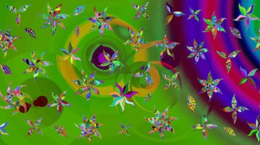 Kumaş, tekstil, duvar kağıdı baskısı için. Eskiz geçmişi. Raster illüstrasyonu. Eski usul. Raster. Tomurcukları çiçekli sevimli çiçek deseni..