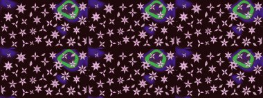 Çiçek deseni. Şatafatlı bahar bahçesi dokusu. Flower eskiz arka planı. Raster illüstrasyonu.