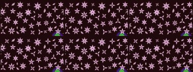 Raster suluboya çiçek deseni, narin çiçekler, kahverengi çiçekler, tebrik kartı şablonu. Güzel kumaş deseni.