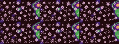 Bahar mevsimi. Raster güzel bir çiçek deseni çizmiş. Nazik romantik baskı. Tatil havası..