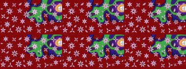 Çiçek desenli raster, kırmızı çizgi grafik desenli soyut raster arkaplan. Modern stil dokusu.