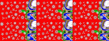 Küçük çaplı çiçeklerdeki basit şirin desenler. Tekstil veya kitap kapakları, imalat, duvar kağıtları, baskı, hediye paketi ve yapıştırma kitabı için çiçek eskizi geçmişi. Raster illüstrasyonu.