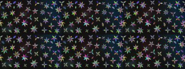 Çizim çiçek deseni duvar kâğıdı olarak kullanılabilir. Gri renkli çiçekler. Raster illüstrasyonu.