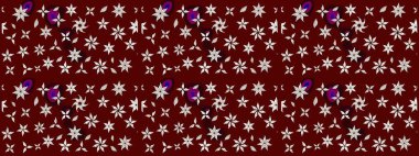 Küçük çiçekli yay deseni çiz. Suluboya stilinde kırmızı renkte. Raster illüstrasyonu.