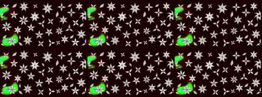 Düz Çiçek Elementleri Tasarım Raster illüstrasyonu. Çiçekli çiçek deseni, suluboya. Siyah renkli çiçekler. Renkli Bahar Teması Eskiz Şablonu.