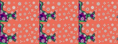 Eskiz arkaplan modeli. Suluboya, elle çizilmiş. Turuncu renkli yapraklı yabani çiçekler. Raster illüstrasyonu.