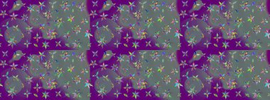 Güzel kumaş deseni. Bahar çiçekleriyle güzel bir çiçek deseni çizmişsin. Raster illüstrasyonu.