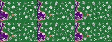 Modaya uygun kumaş deseni. Renkli Yaz Temalı eskiz kalıbı. Sevimli çiçek raster deseni. Düz Çiçek Elementleri Tasarımı.