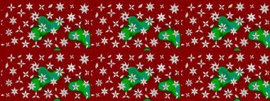 Kırmızı renkte etnik çiçeklerle süslenmiş zarif bir eskiz şekli. Raster Çiçek İllüstrasyonu güzel tekstil..