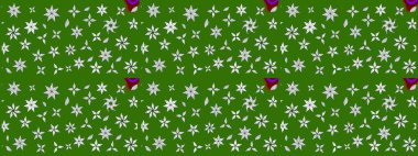 Çiçekli zambakların eskiz geçmişi. Çiçek tasarımı için inanılmaz bir kolaj cenneti tarzı. Parlak çiçekli kolaj çiçekleri yeşil.